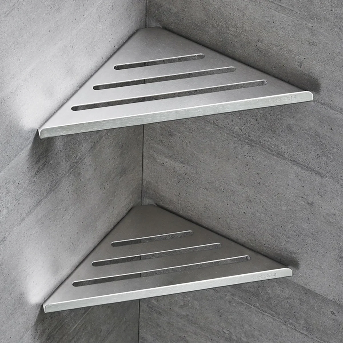 No-Drill Corner Shower Shelf — angle 2, free shipping at JEHORIZON