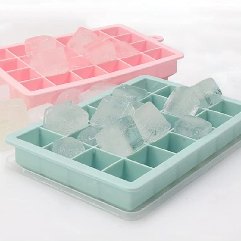 Silicone 24-Cube Ice Tray with Lid - view 3