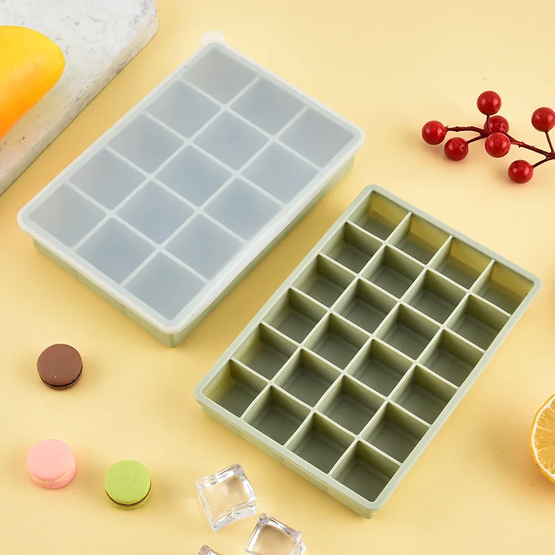 Silicone 24-Cube Ice Tray with Lid - view 6