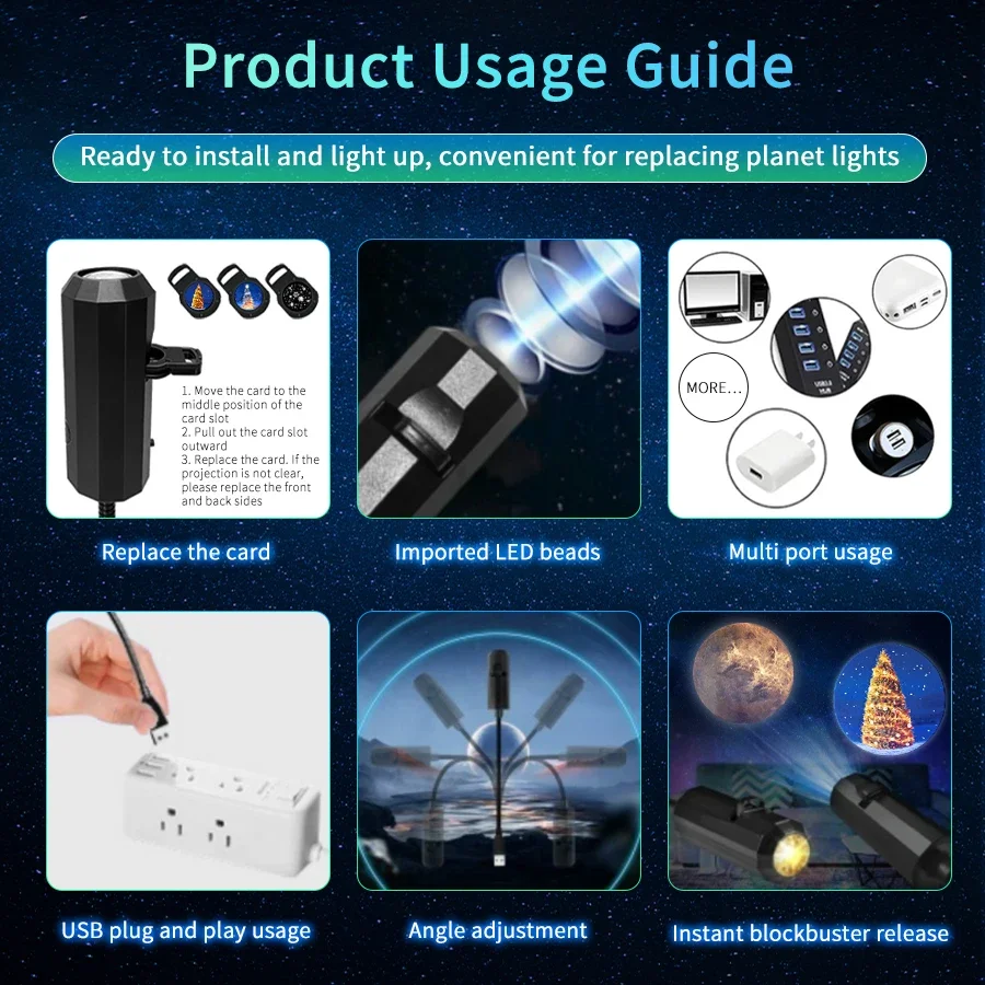 LED Moon Projector Lamp Home Decor - view 3