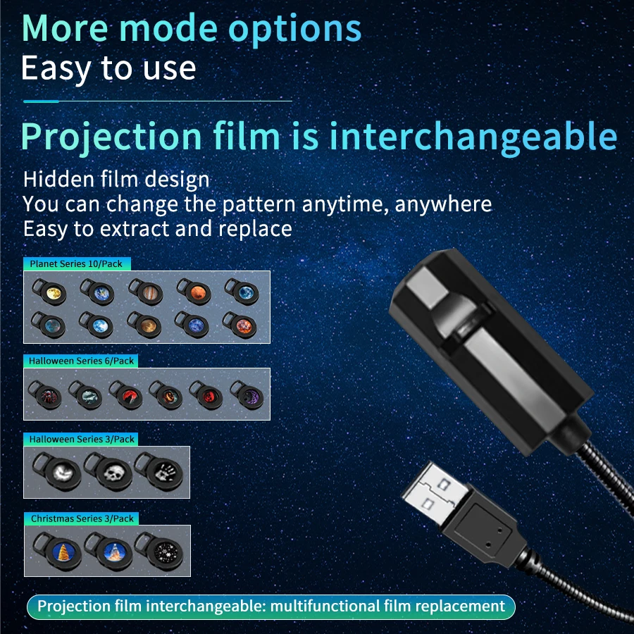 LED Moon Projector Lamp Home Decor - view 4