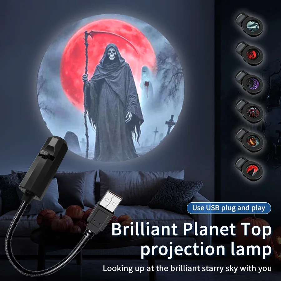 LED Moon Projector Lamp Home Decor - view 2