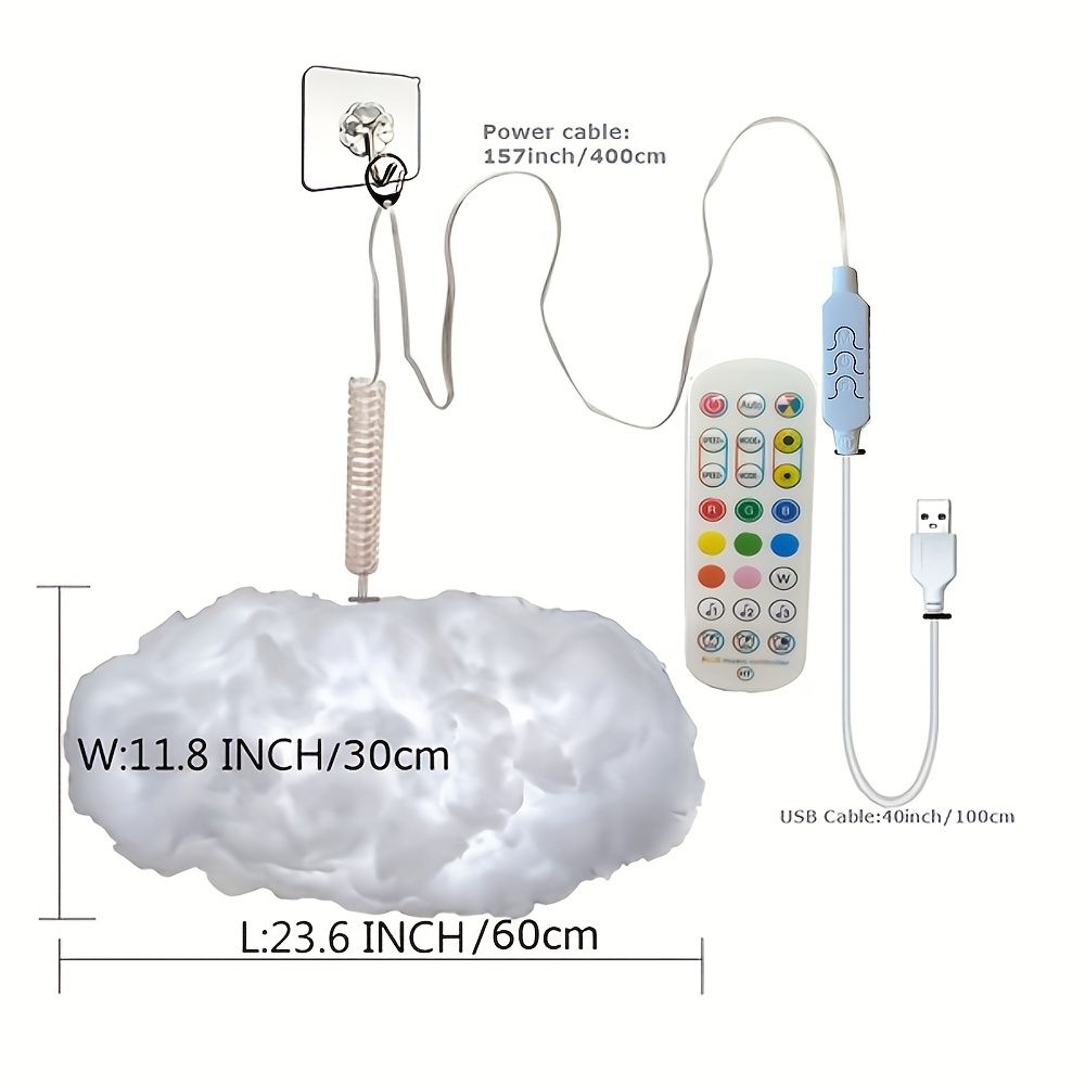 3D Big Cloud Light Kit — angle 4, free shipping at JEHORIZON