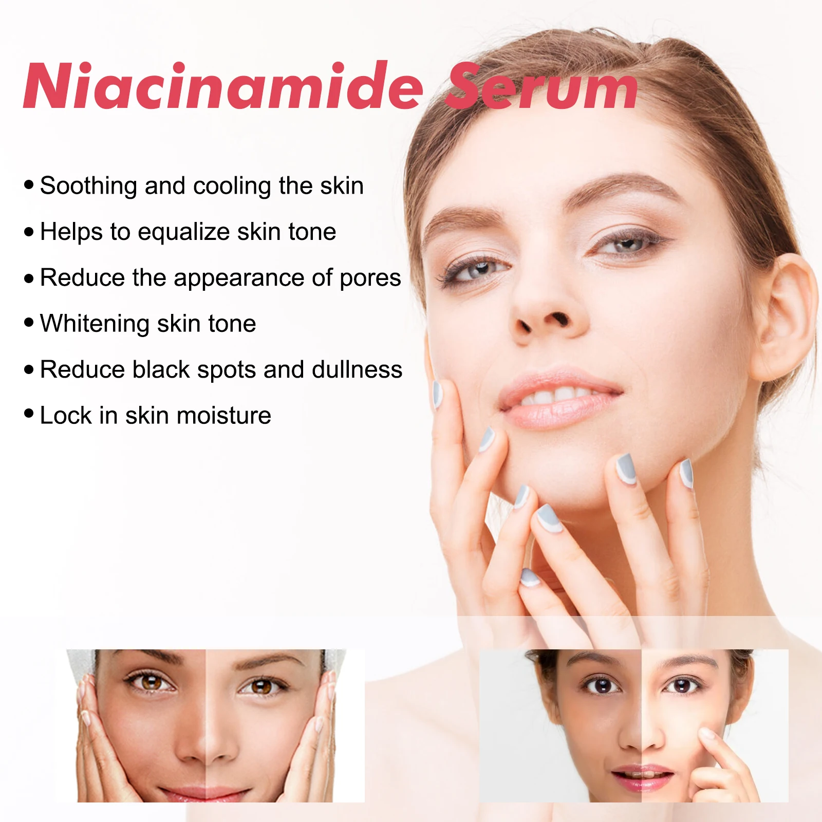 Hoygi Niacinamide Face Serum — angle 4, free shipping at JEHORIZON