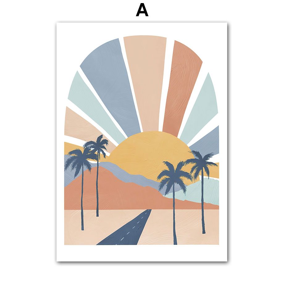 Mountain Rainbow Tree Nursery Wall Art — angle 3, free shipping at JEHORIZON