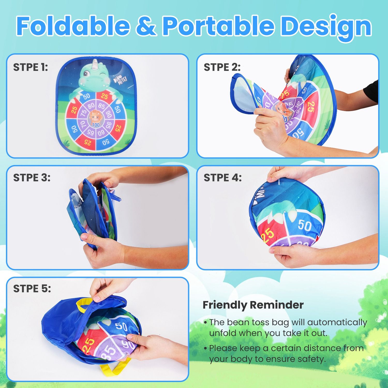 5-In-1 Kids Toss Game Set Toys Games — angle 6, free shipping at JEHORIZON