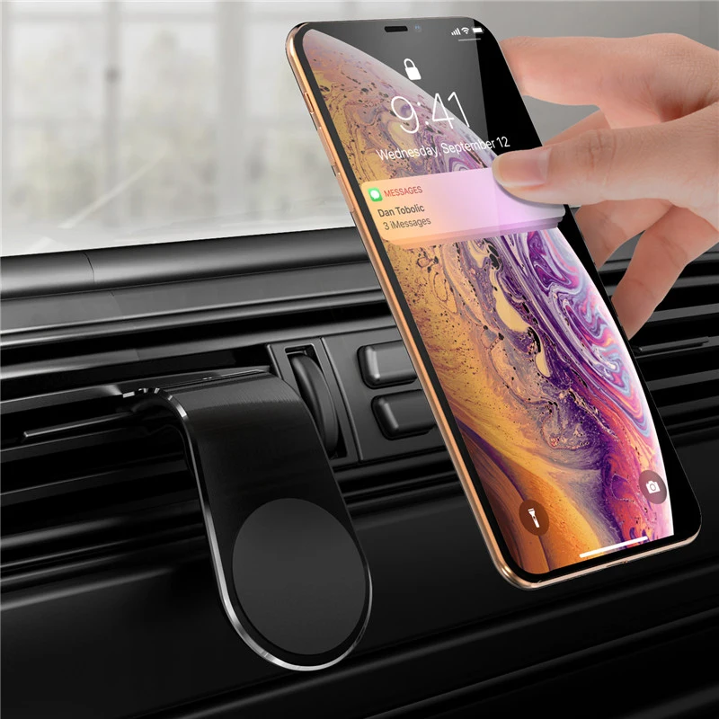 Magnetic Car Vent Phone Holder — angle 4, free shipping at JEHORIZON