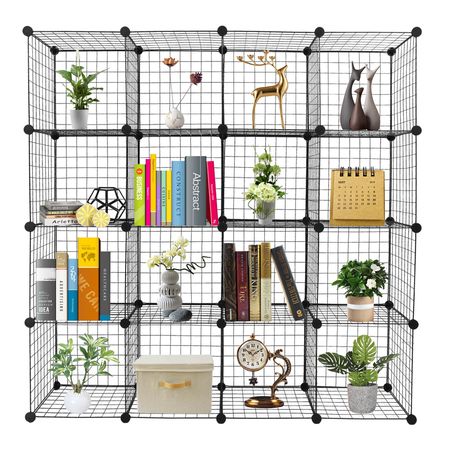 16-Cube Modular Wire Storage Shelves — Shop at JEHORIZON with free shipping