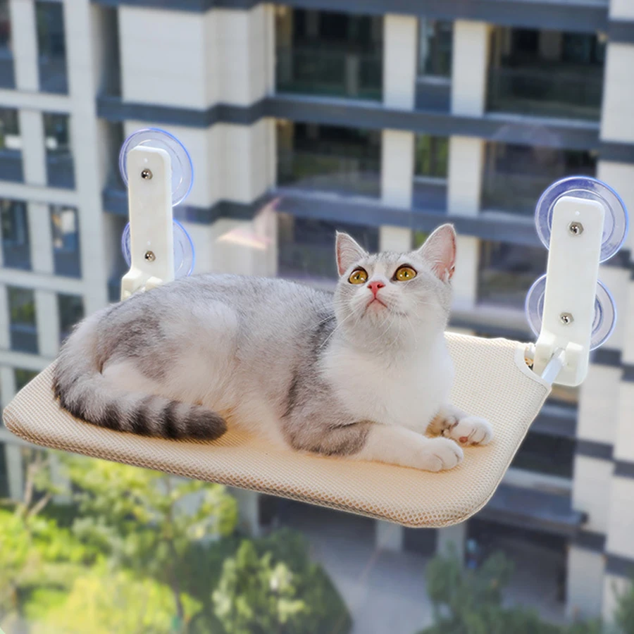 Folding Cat Window Hammock — angle 2, free shipping at JEHORIZON