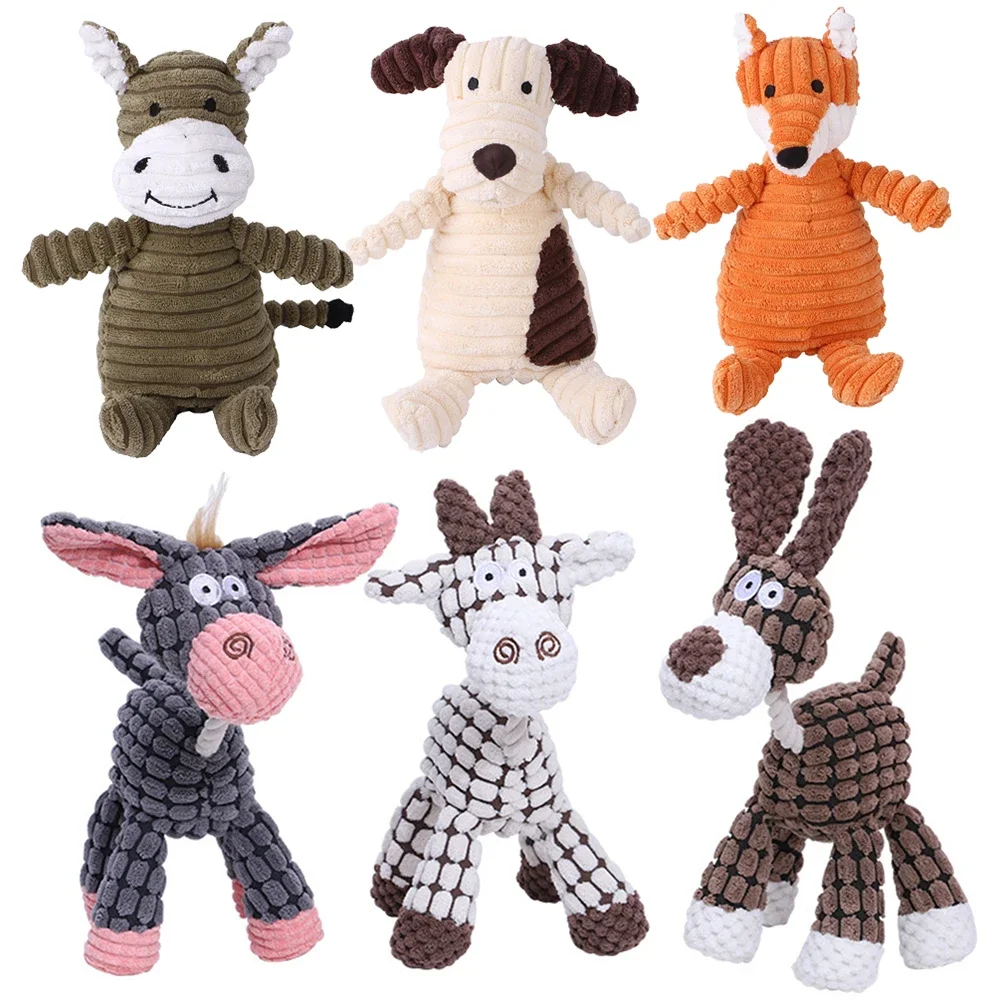 Corduroy Squeaky Dog Toys - view 2