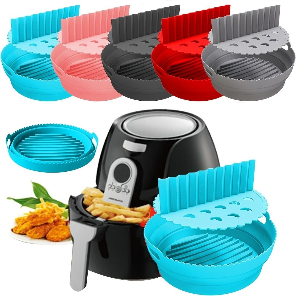 Foldable Silicone Pot for Air Fryers — angle 3, free shipping at JEHORIZON