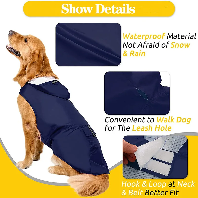 Dog Waterproof Rain Poncho Pet Supplies — angle 5, free shipping at JEHORIZON
