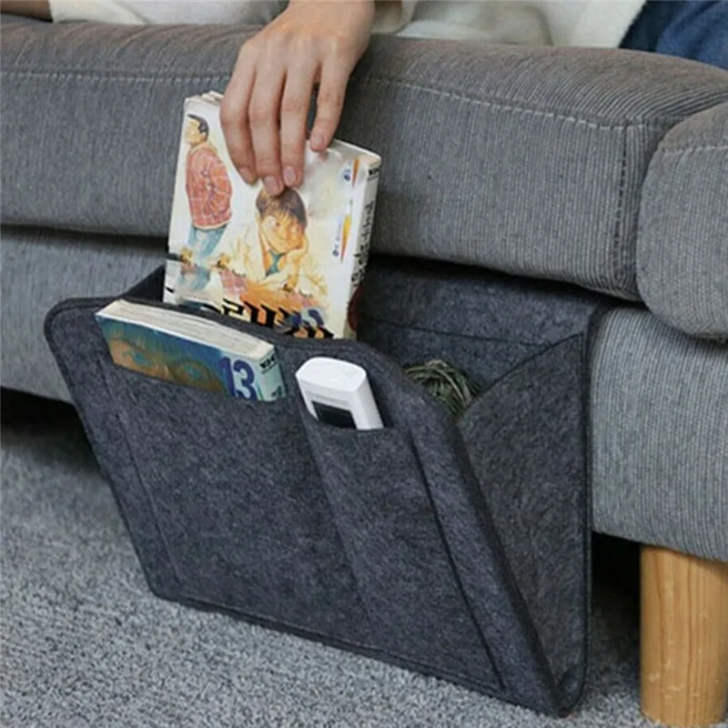 Felt Bedside Storage Caddy — angle 3, free shipping at JEHORIZON