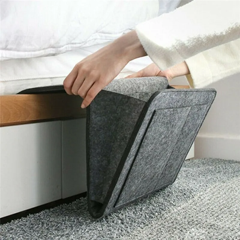 Felt Bedside Storage Caddy — angle 4, free shipping at JEHORIZON