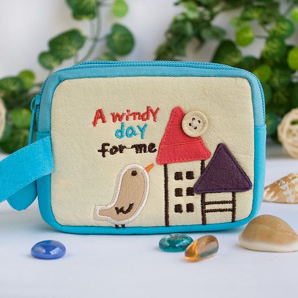 Windy Day Embroidered Pouch Bag Beauty Personal Care — Buy online at JEHORIZON with free US shipping