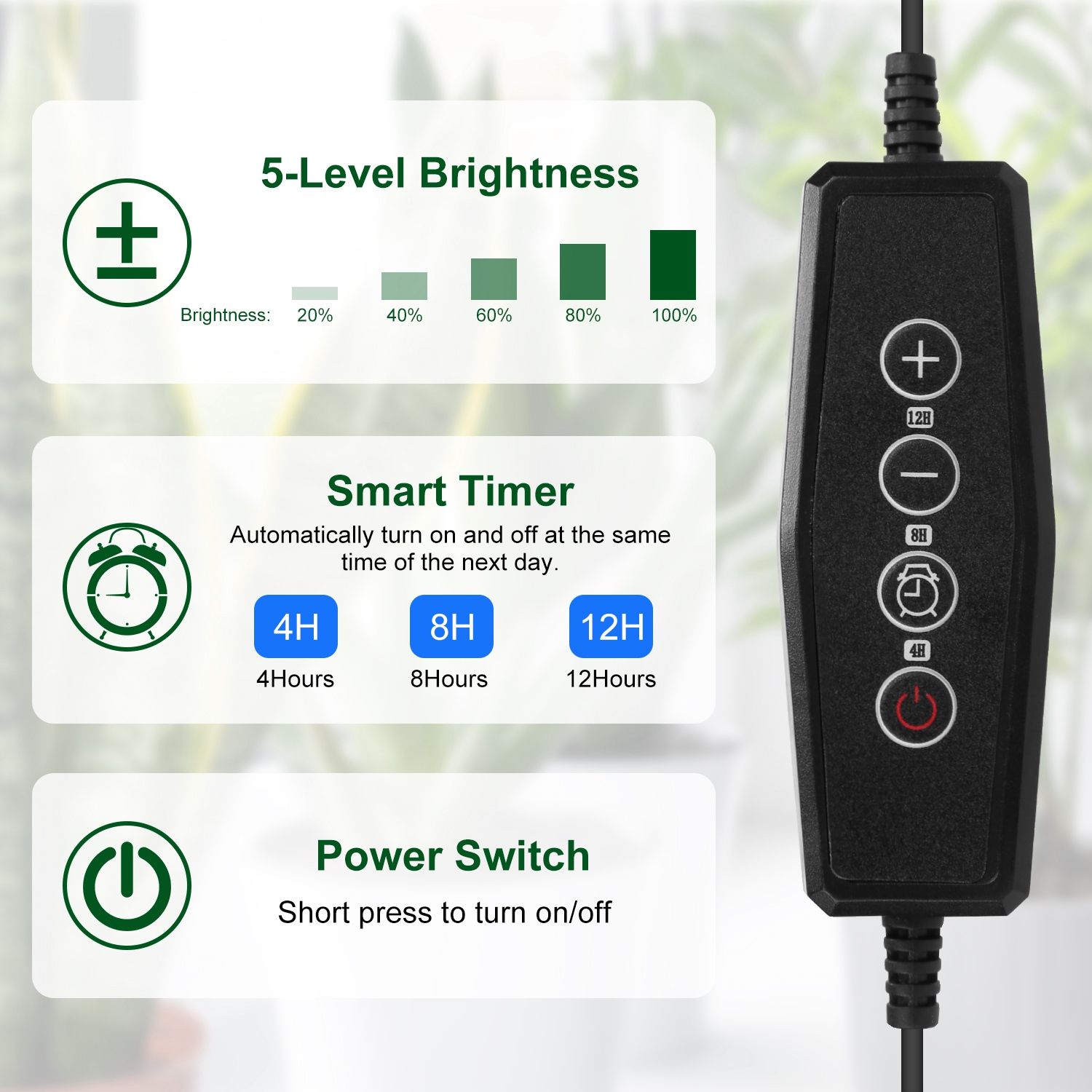 Full Spectrum LED Grow Light Strips Garden — angle 6, free shipping at JEHORIZON