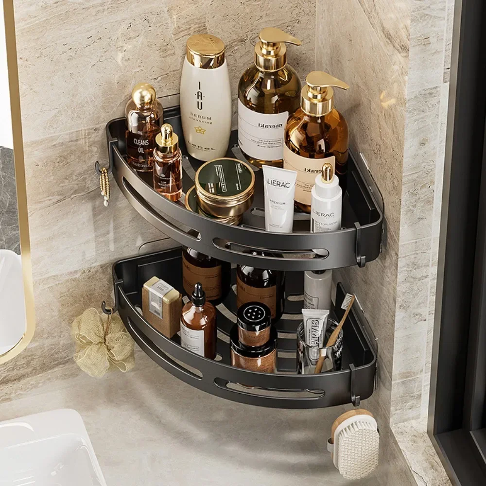 No-Drill Shower Caddy Shelves — angle 4, free shipping at JEHORIZON