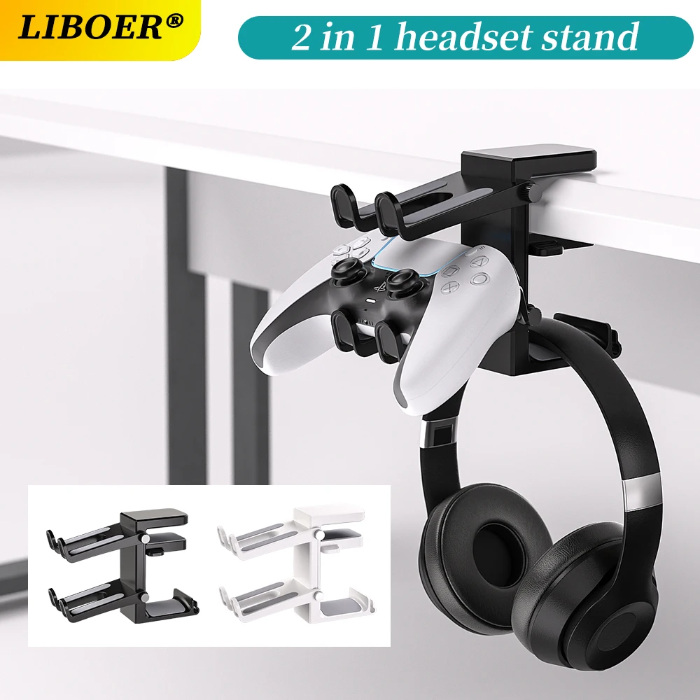 2-in-1 Gaming Headset Desk Clamp — angle 2, free shipping at JEHORIZON