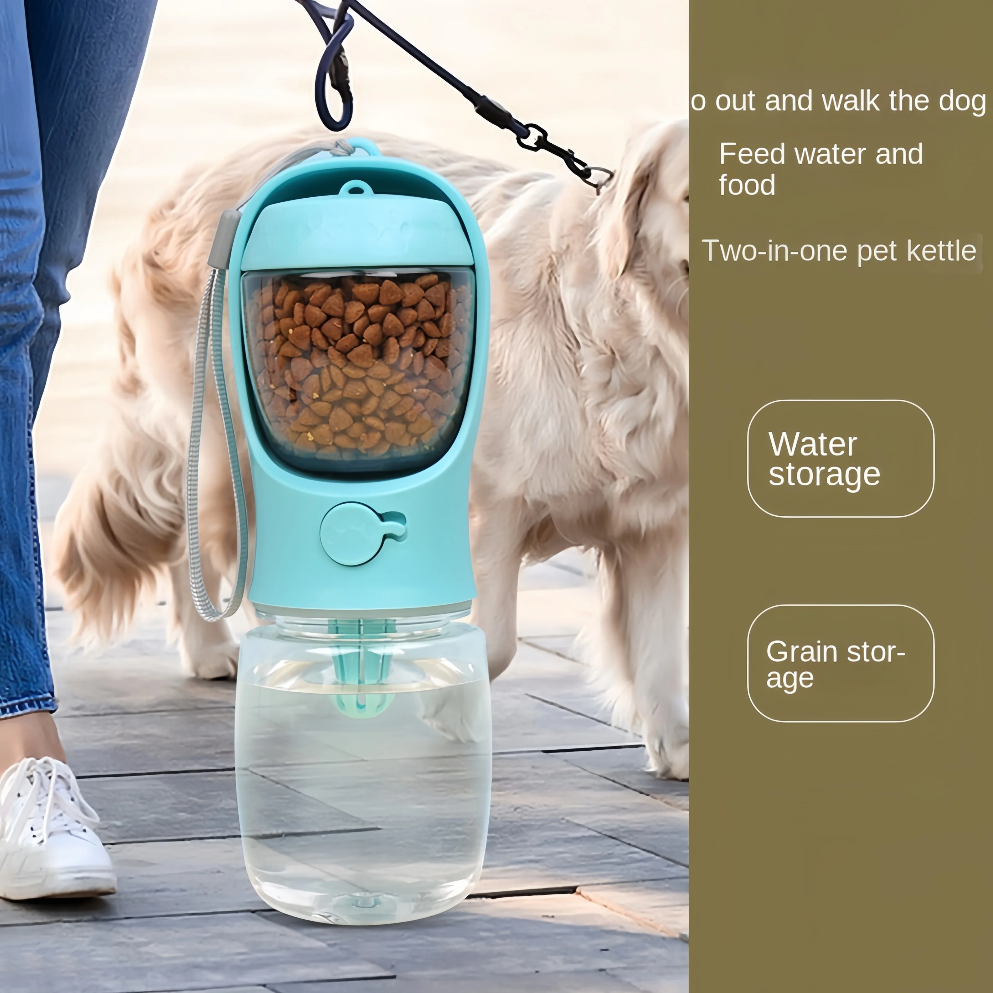 Portable Pet Water Bottle — angle 2, free shipping at JEHORIZON