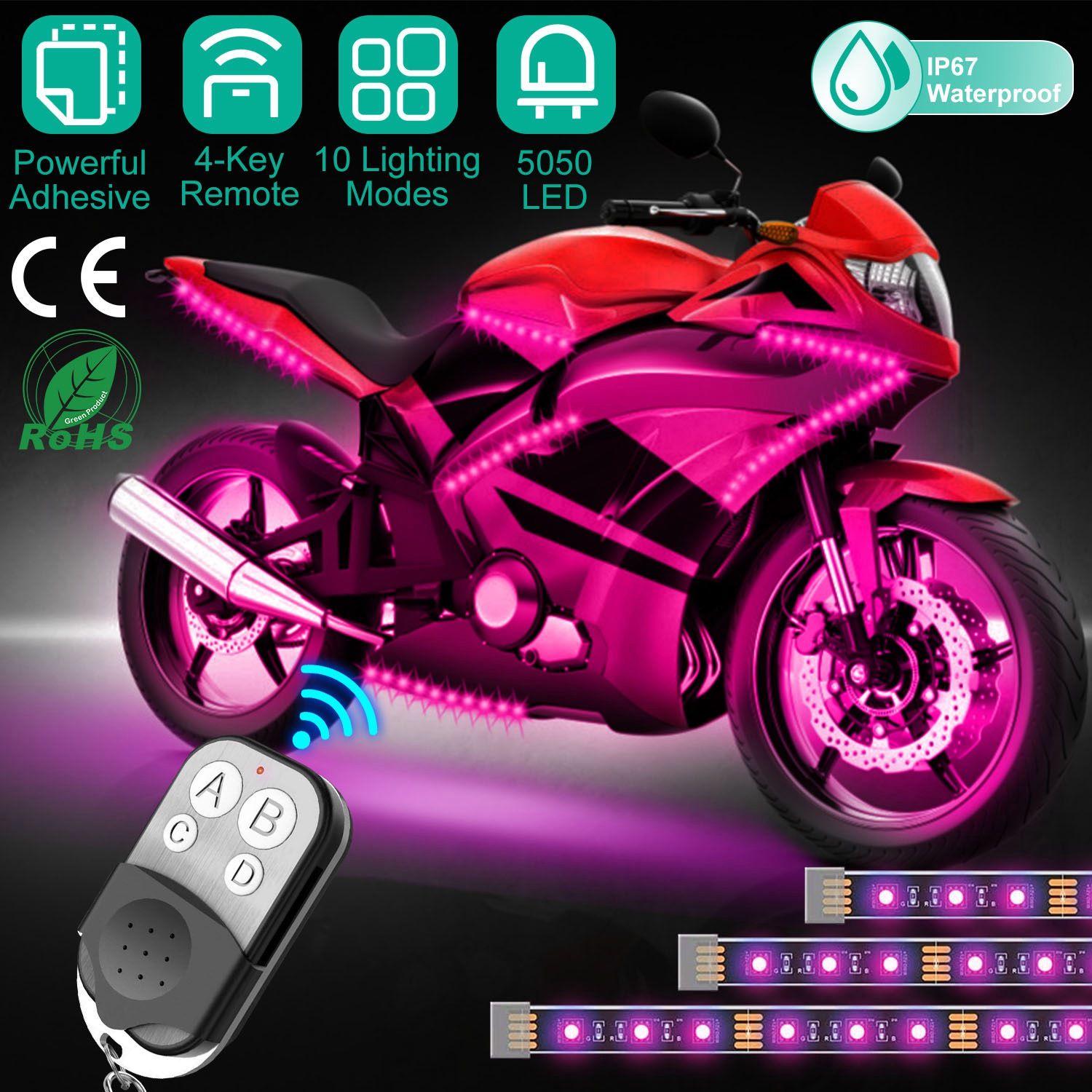 RGB Motorcycle Neon Light Kit â€” Shop at JEHORIZON with free shipping