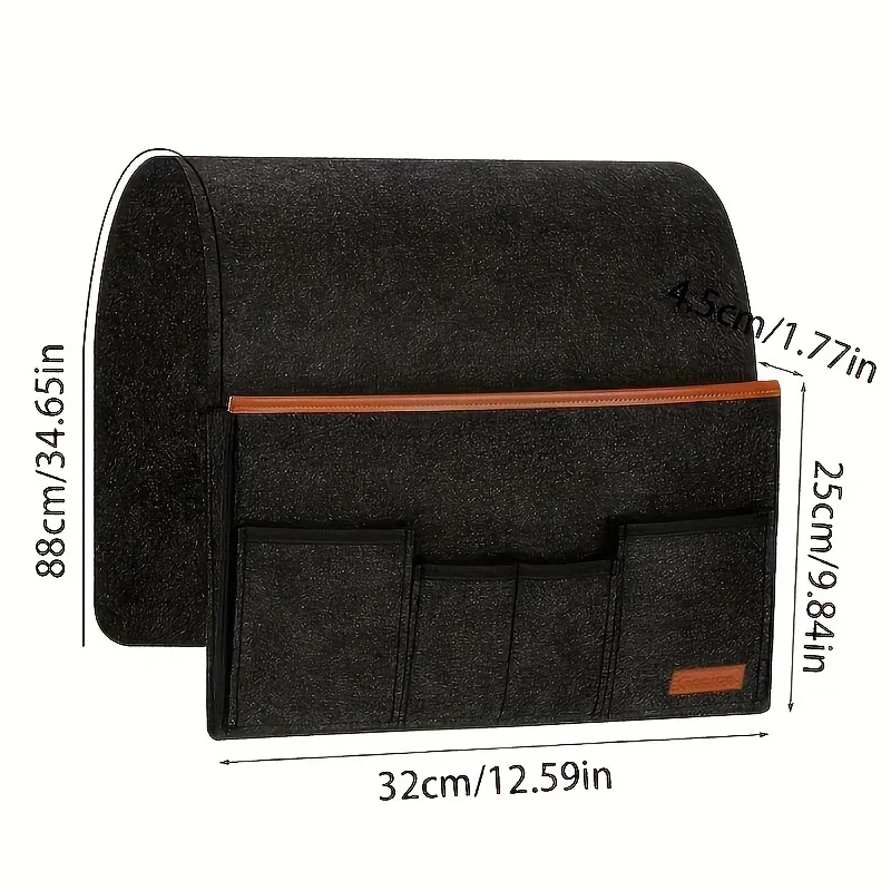 Felt Hanging Bedside Organizer — angle 4, free shipping at JEHORIZON