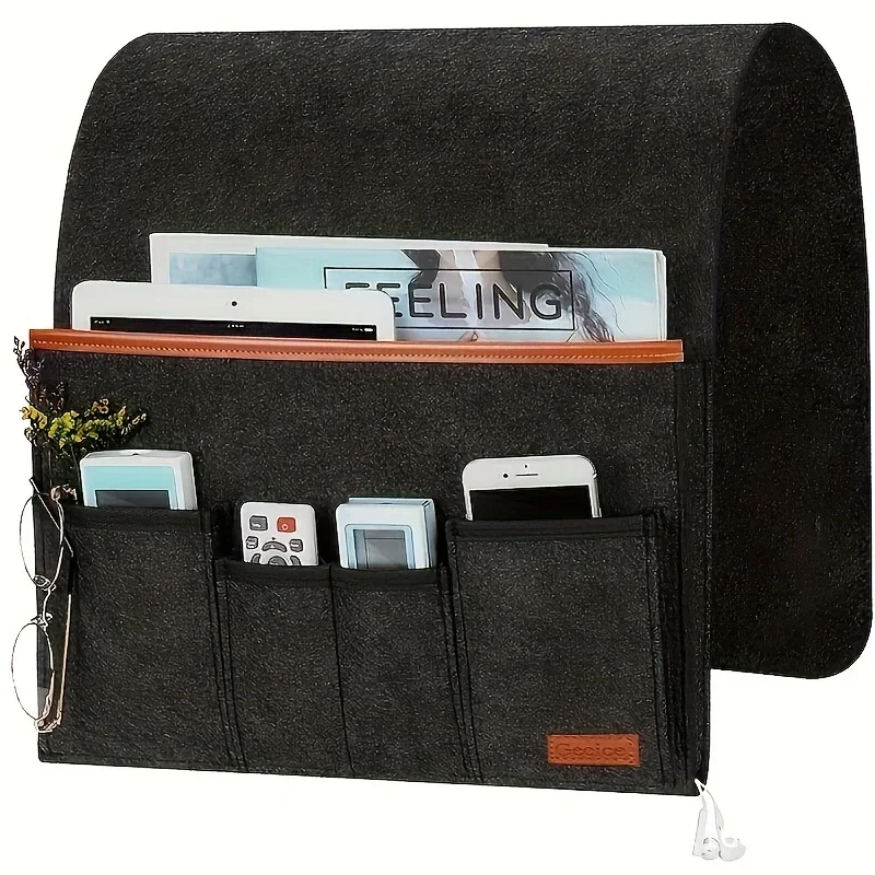 Felt Hanging Bedside Organizer — angle 5, free shipping at JEHORIZON