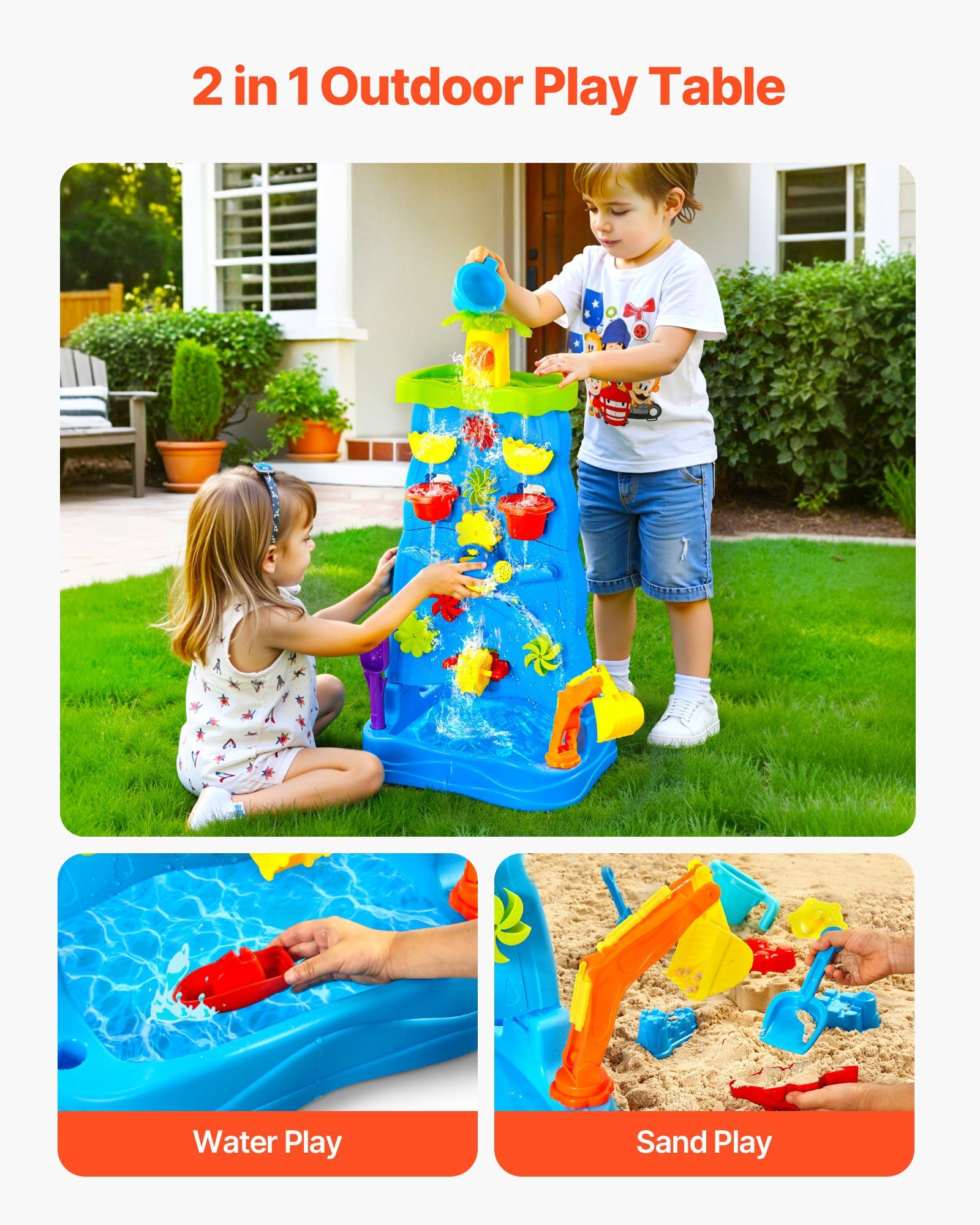 Toddler Sand Water Table Toys Games — angle 2, free shipping at JEHORIZON