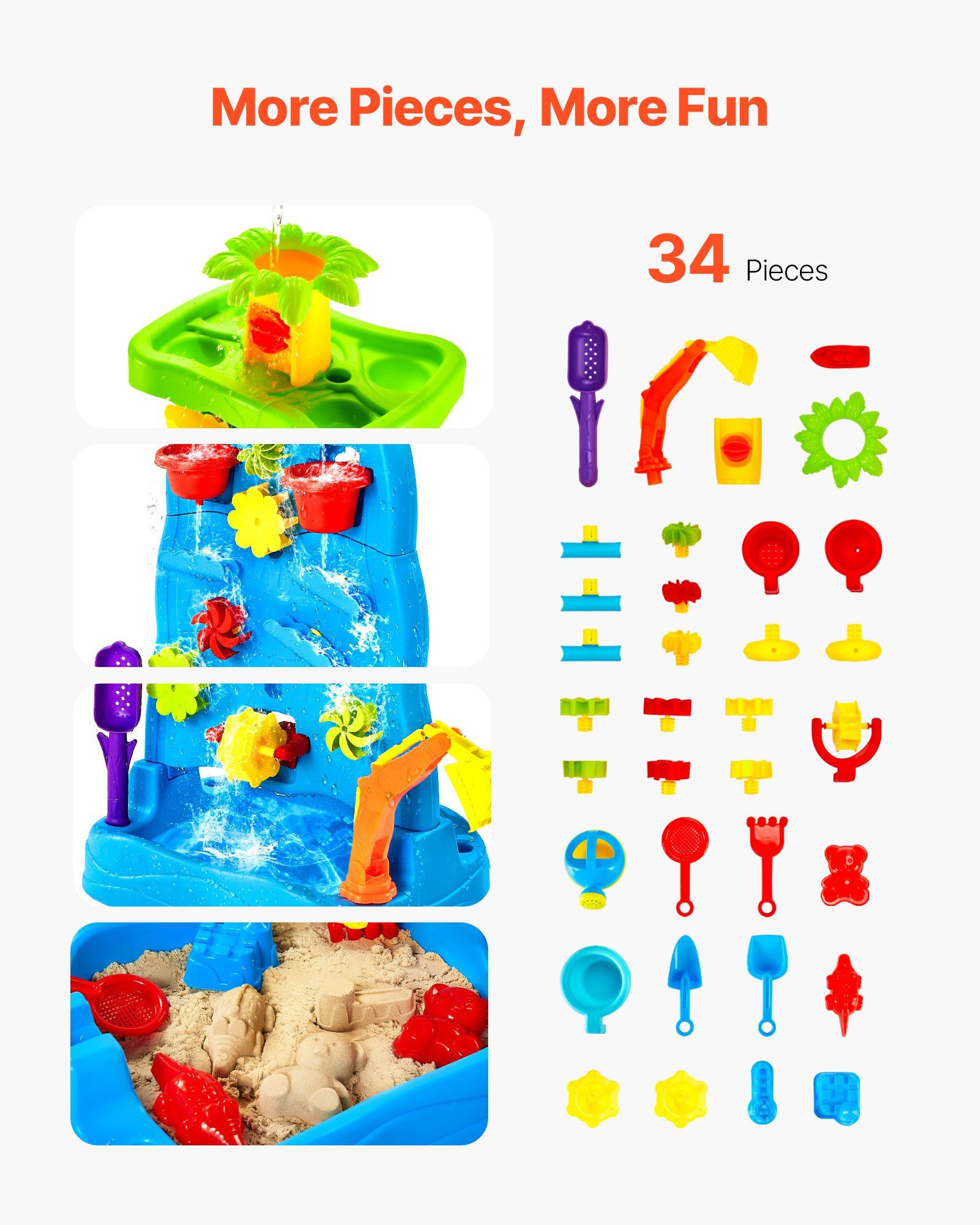 Toddler Sand Water Table Toys Games — angle 3, free shipping at JEHORIZON