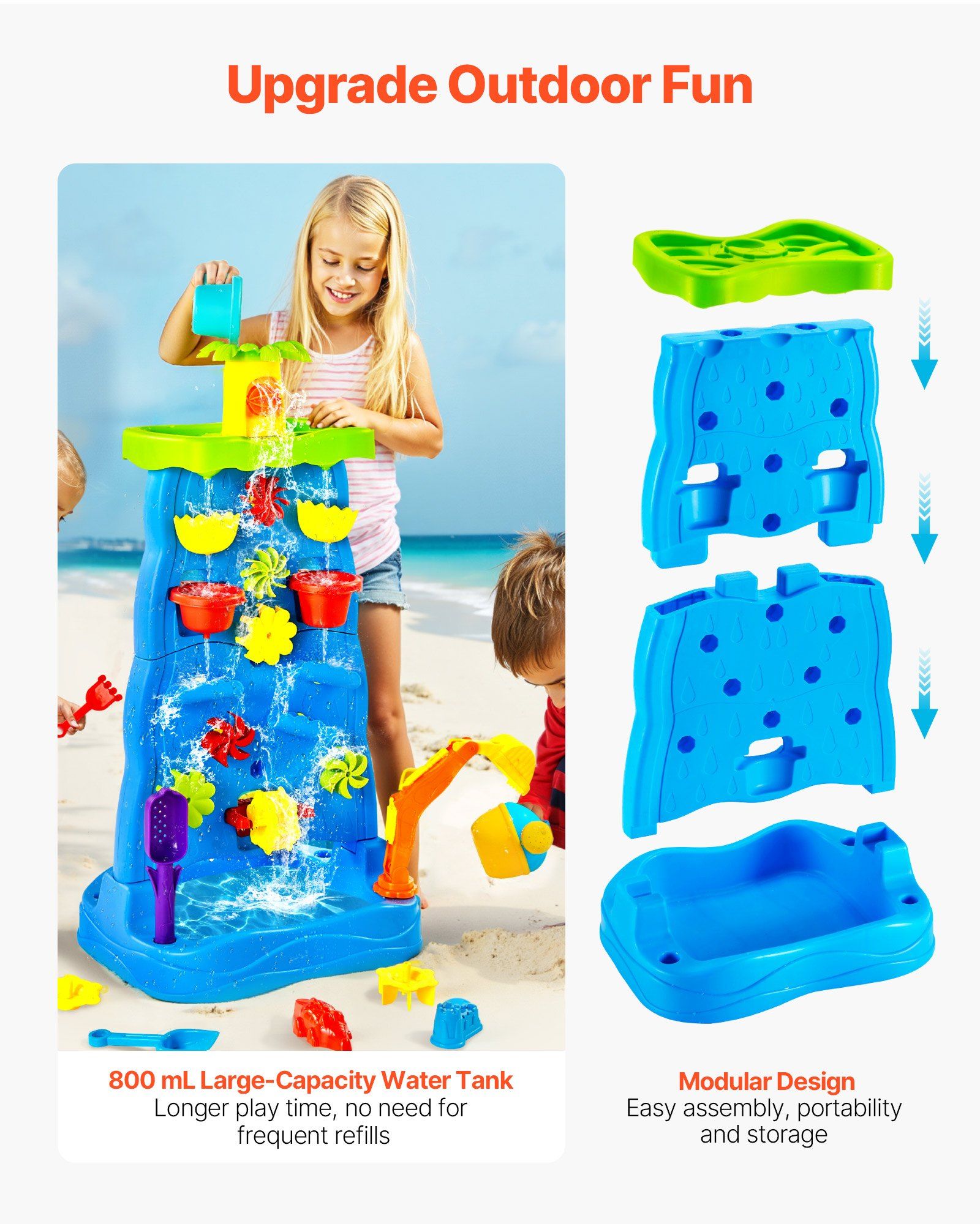 Toddler Sand Water Table Toys Games — angle 6, free shipping at JEHORIZON