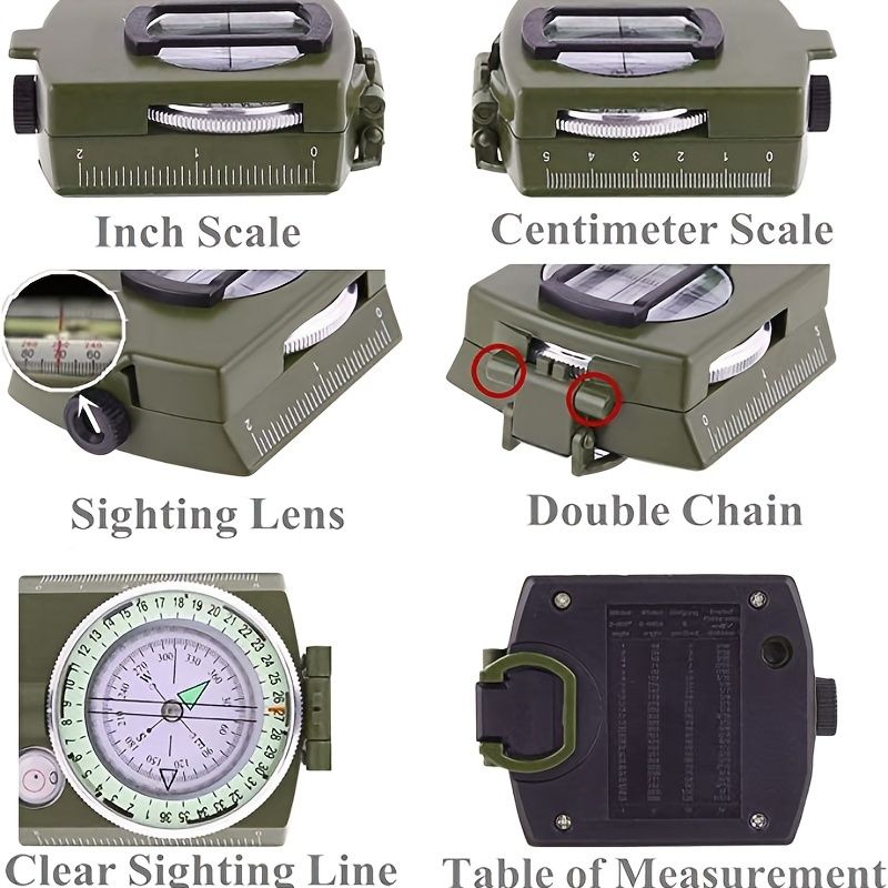 Rugged Waterproof Compass for Explorers — angle 5, free shipping at JEHORIZON