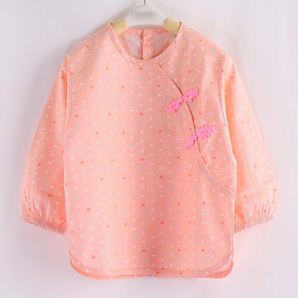 Orange Hearts Waterproof Baby Smock Baby Kids — angle 2, free shipping at JEHORIZON