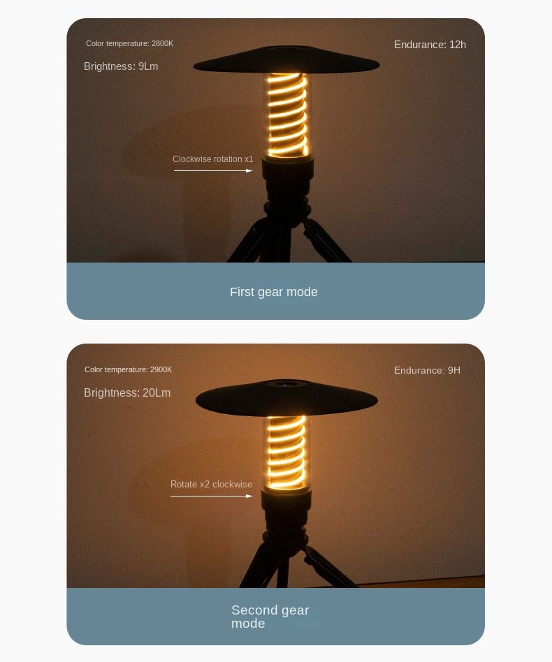 Portable Camping Light Tower — angle 4, free shipping at JEHORIZON