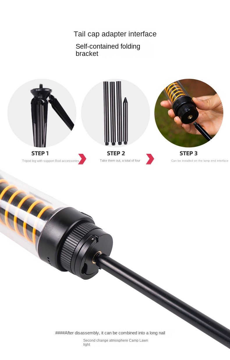 Portable Camping Light Tower — angle 6, free shipping at JEHORIZON