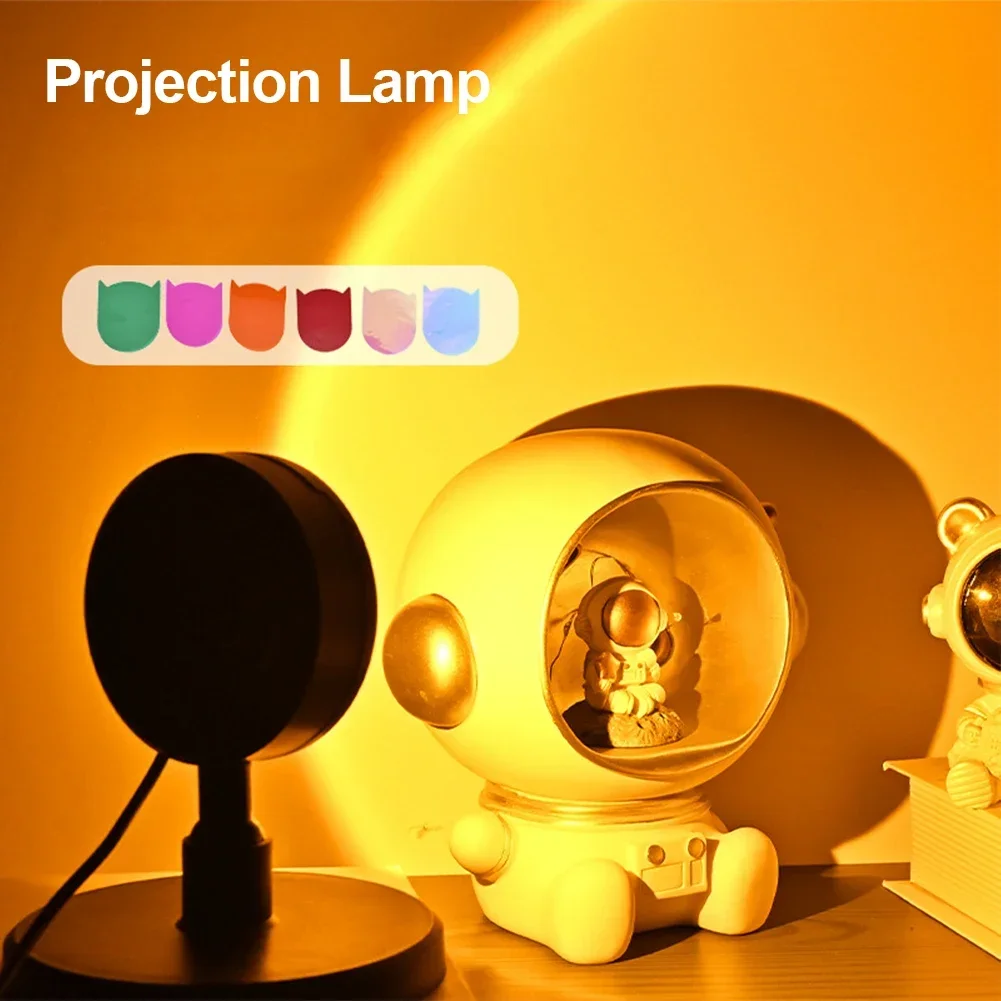 Sunset Rainbow USB Lamp Projector — angle 2, free shipping at JEHORIZON