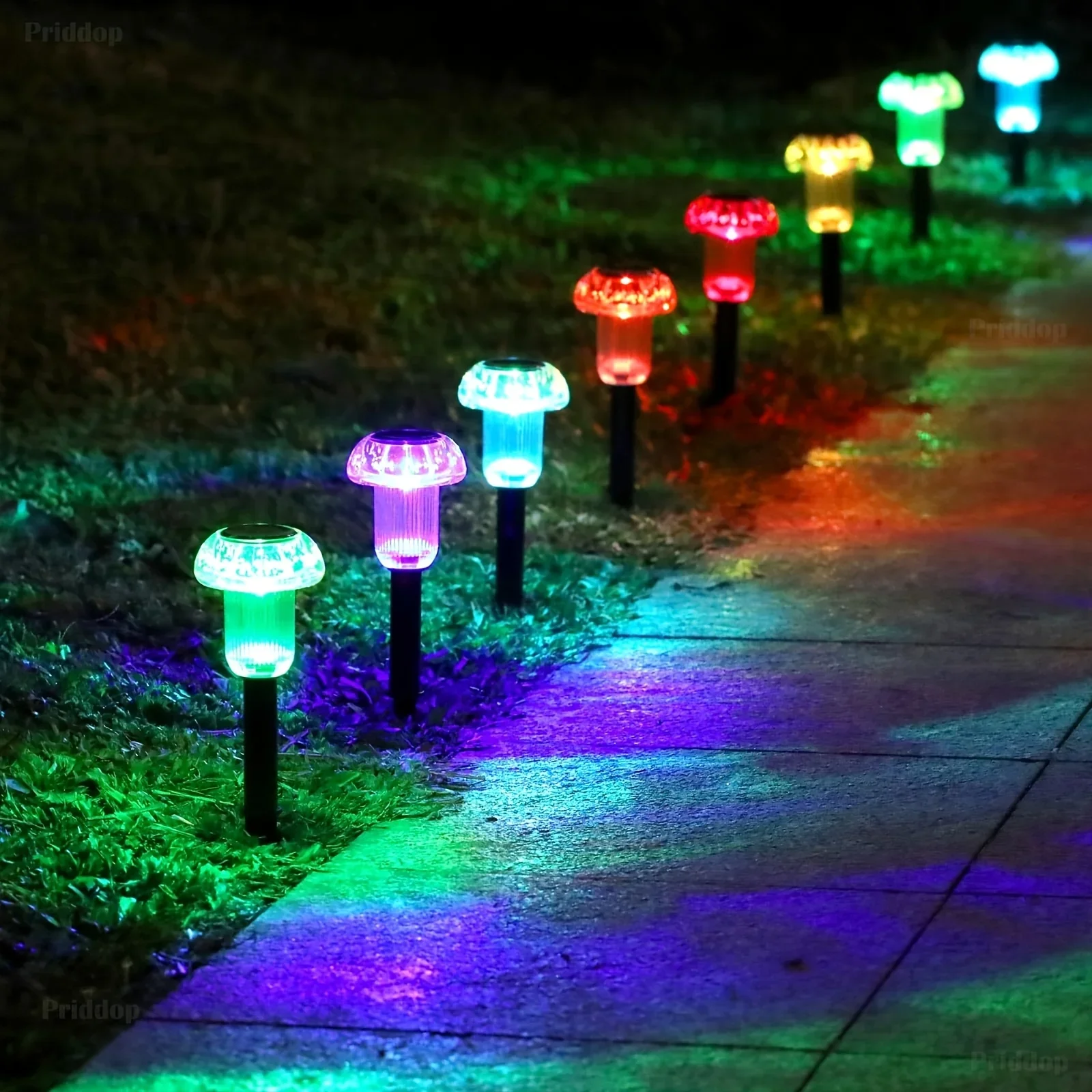 Solar Mushroom Pathway Lights Garden - view 3