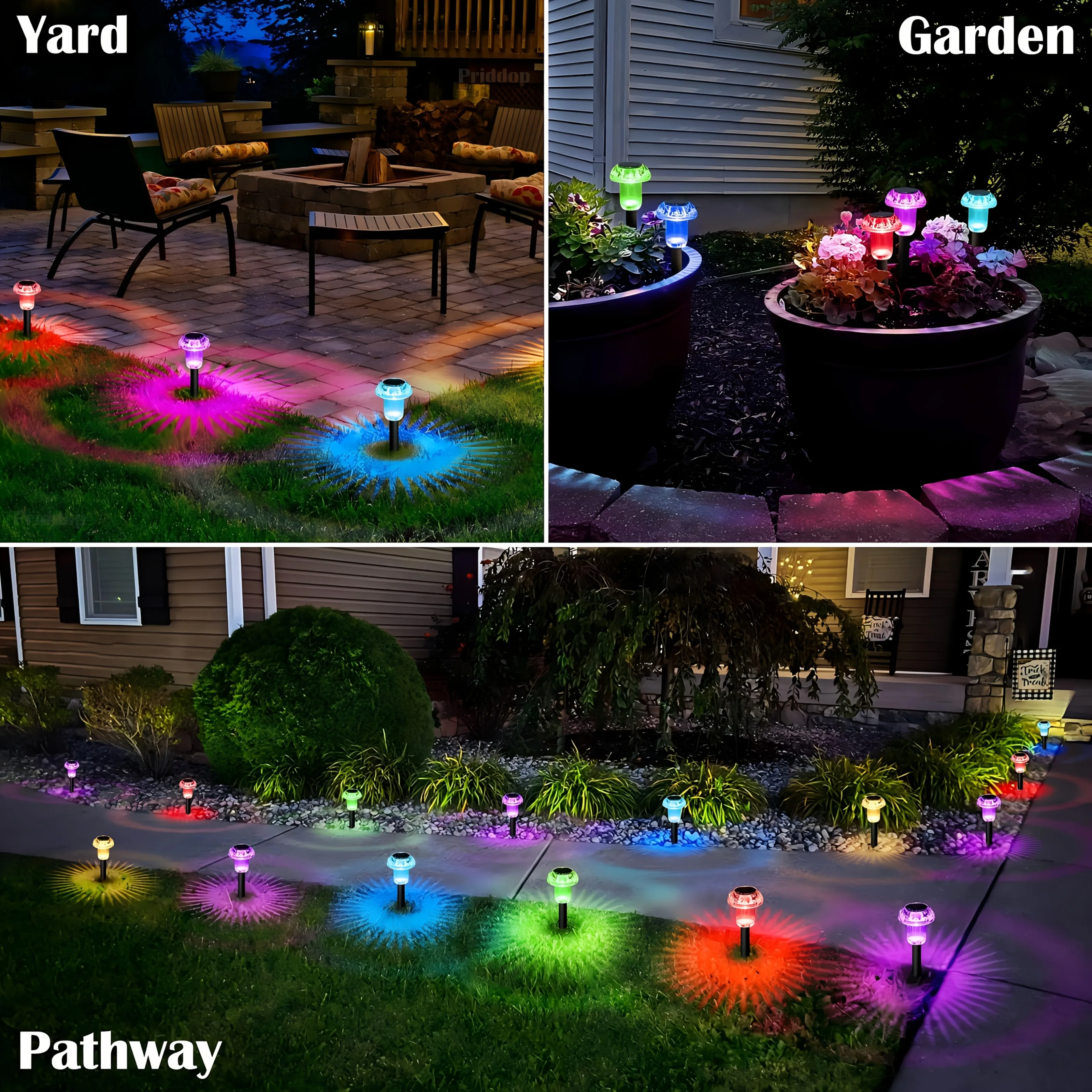Solar Mushroom Pathway Lights Garden - view 6