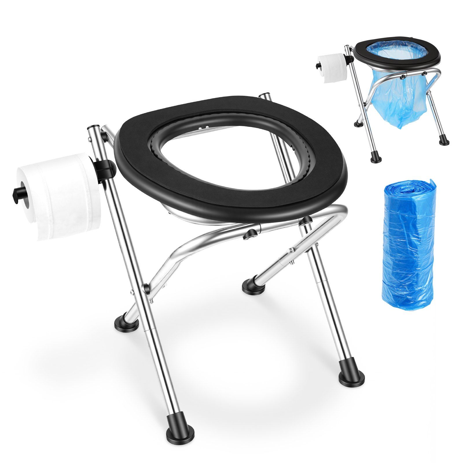 Portable Camping Toilet Outdoor Camping — angle 2, free shipping at JEHORIZON