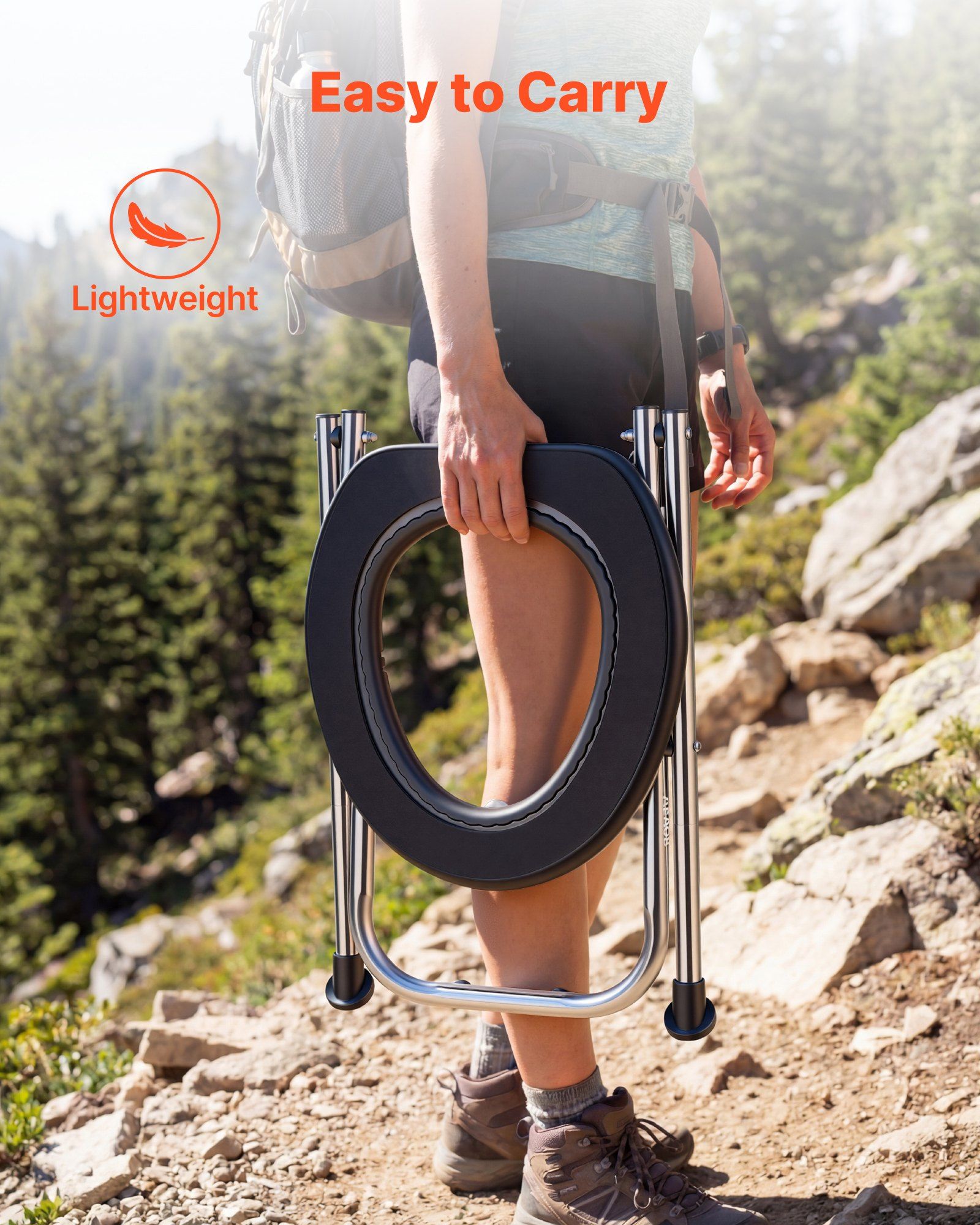 Portable Camping Toilet Outdoor Camping — angle 5, free shipping at JEHORIZON