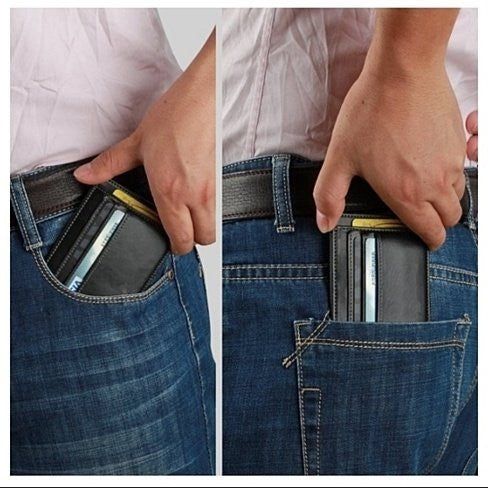 No Show Rfid Safe Wallet Fashion — angle 2, free shipping at JEHORIZON