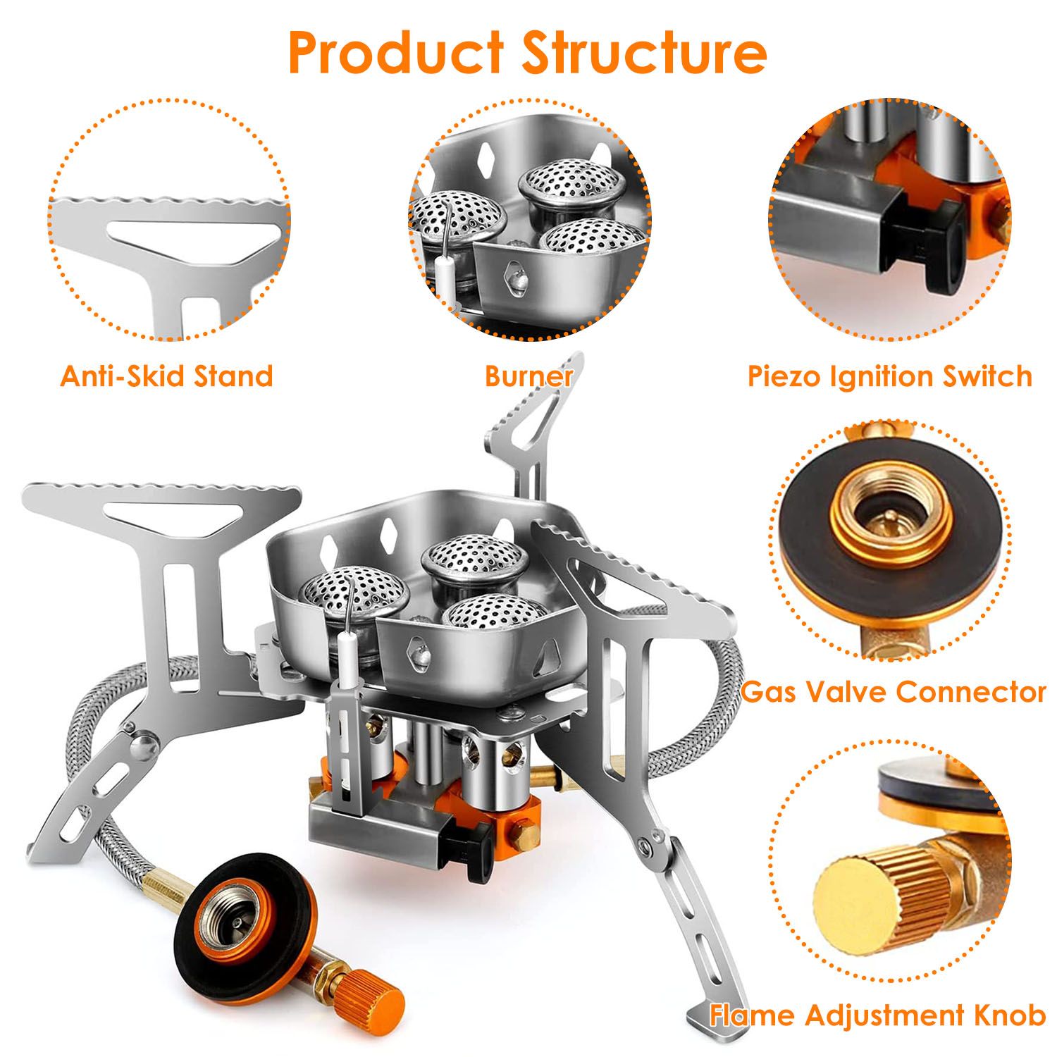 Portable 400w Camping Stove Outdoor Camping — angle 2, free shipping at JEHORIZON