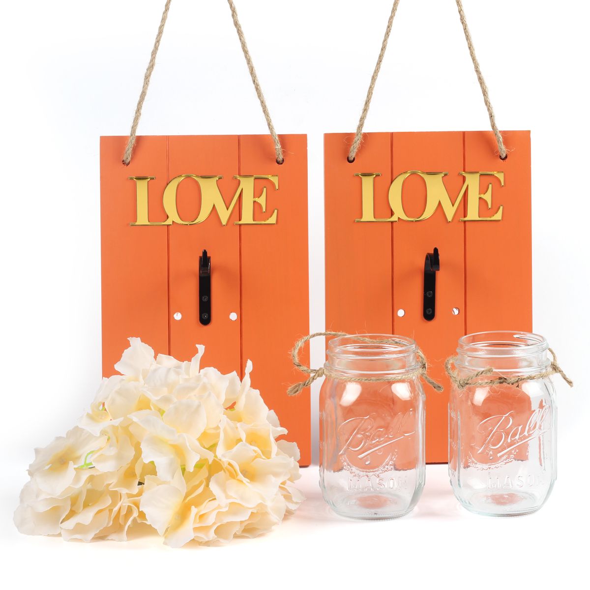 Vintage Mason Jar LED Wall Lights 2-Pack Home Decor — angle 3, free shipping at JEHORIZON