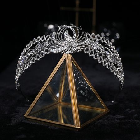 Rhinestone Crown Bridal Headband — Buy online at JEHORIZON with free US shipping