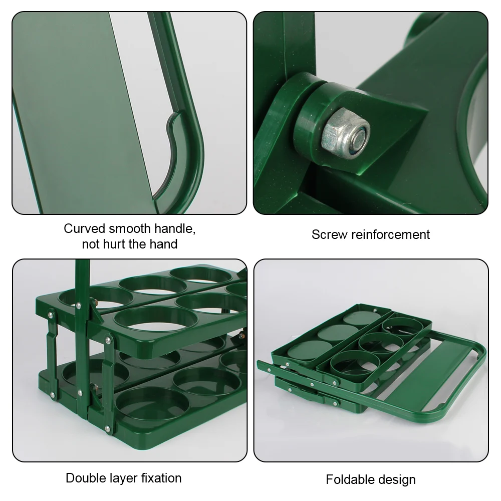 Foldable 6-Pack Drink Carrier — angle 3, free shipping at JEHORIZON