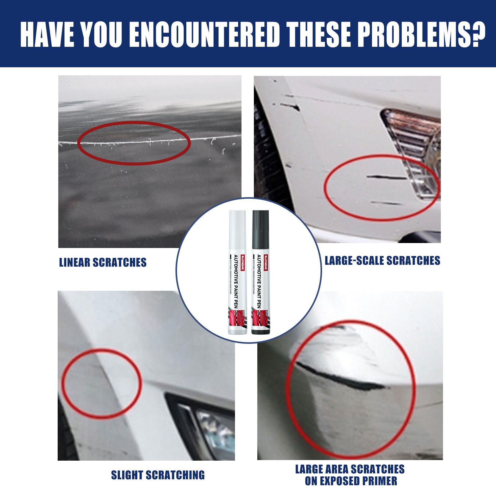Rayhong Car Scratch Touch-Up Pen Automotive — angle 4, free shipping at JEHORIZON