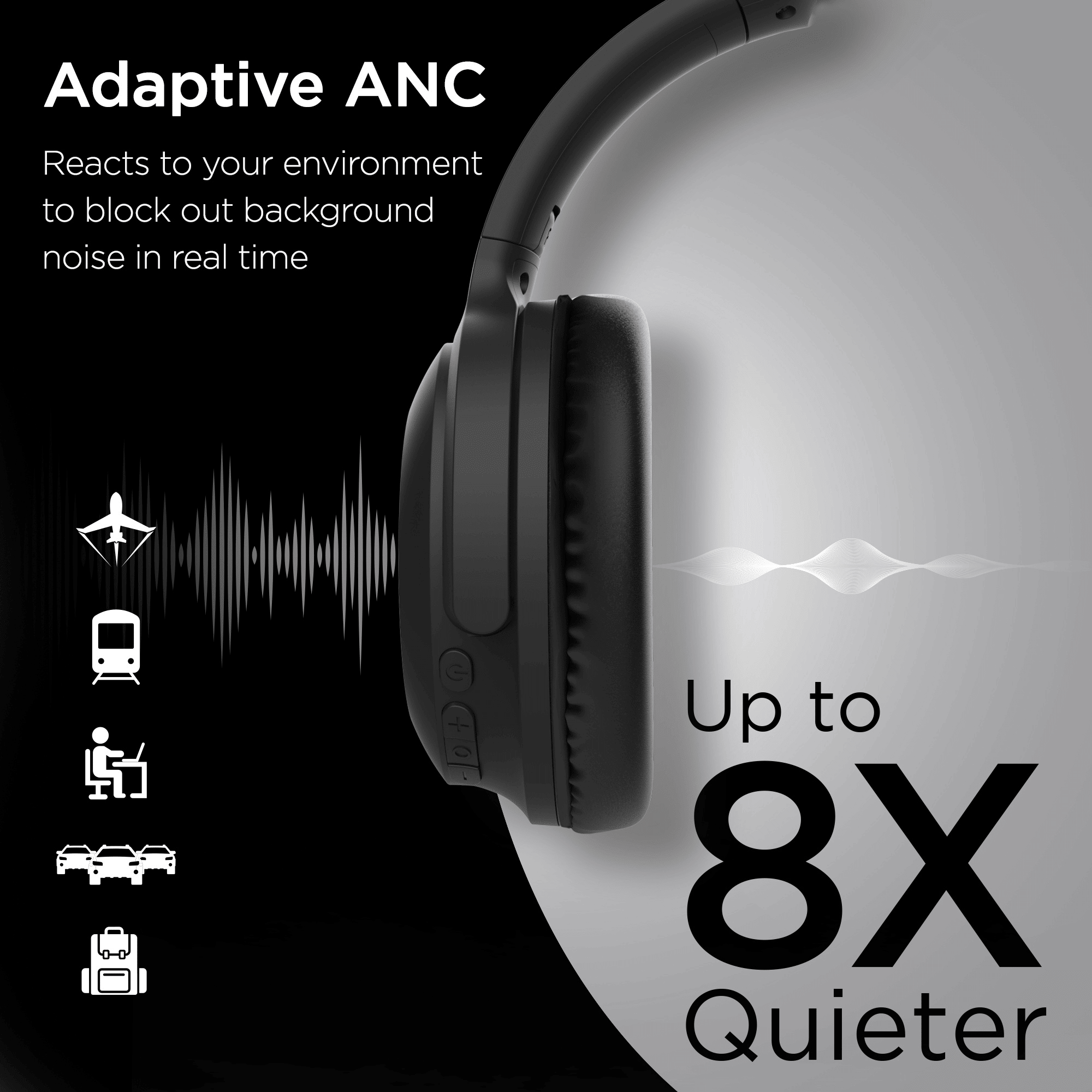 HyperGear Stealth2 ANC Wireless Headphones - variant view 12