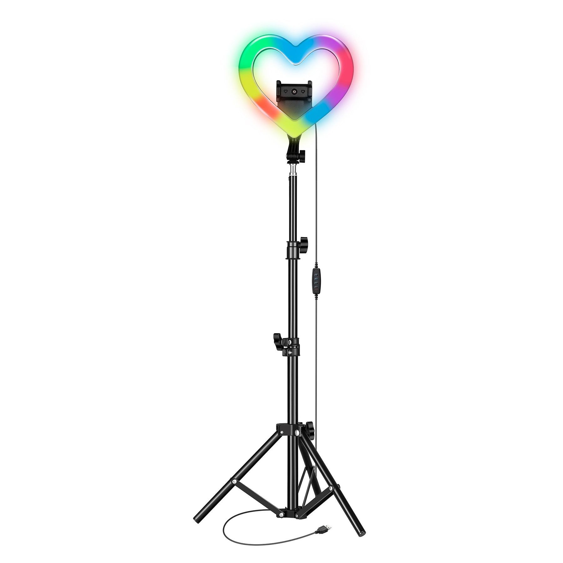 10" Heart RGB Ring Light for Streams - variant view 2