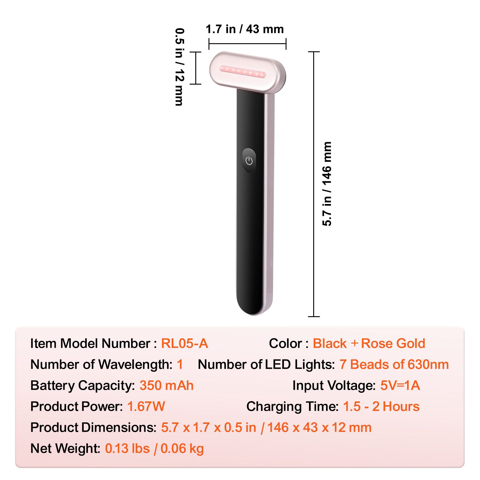Red Light Therapy Wand for Face and Neck - variant view 7