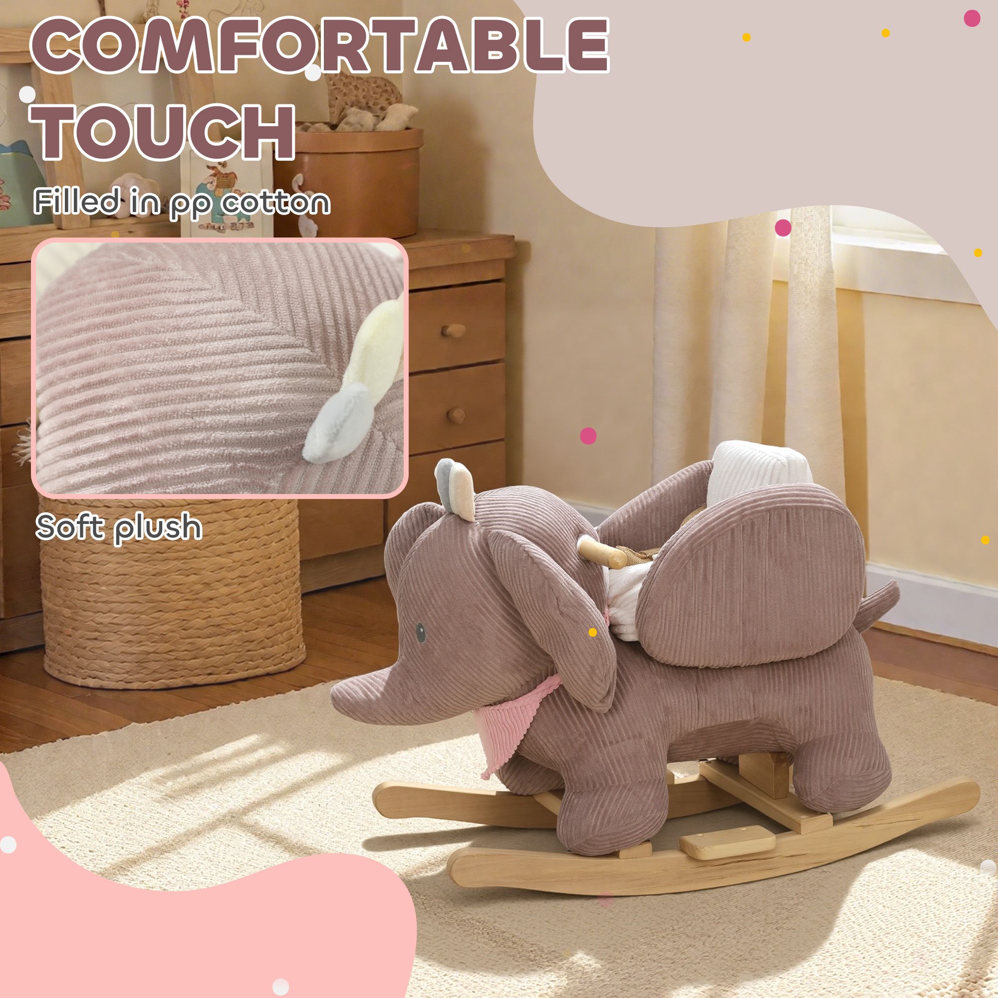 Elephant Rocker with Realistic Sound - variant view 6