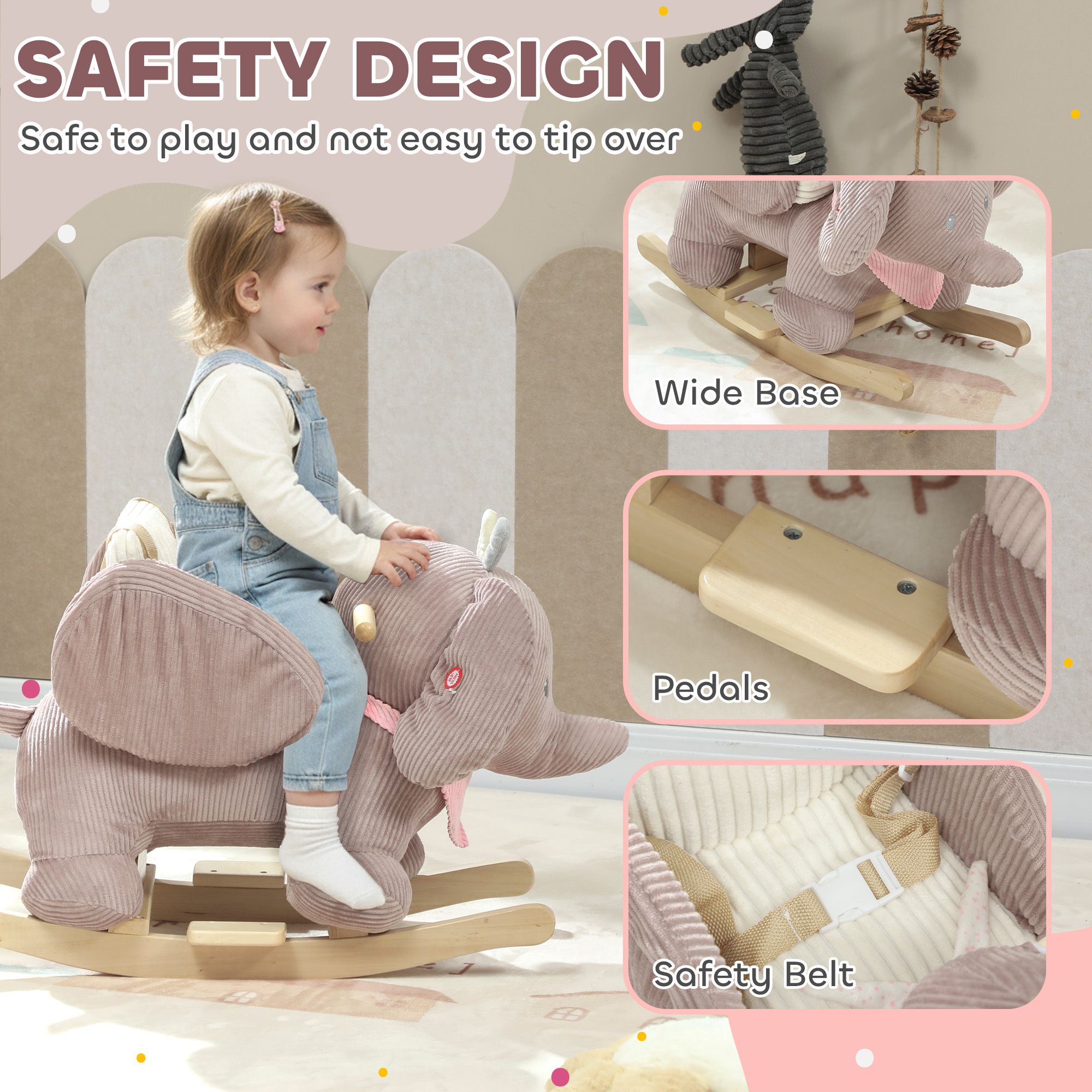 Elephant Rocker with Realistic Sound - variant view 7