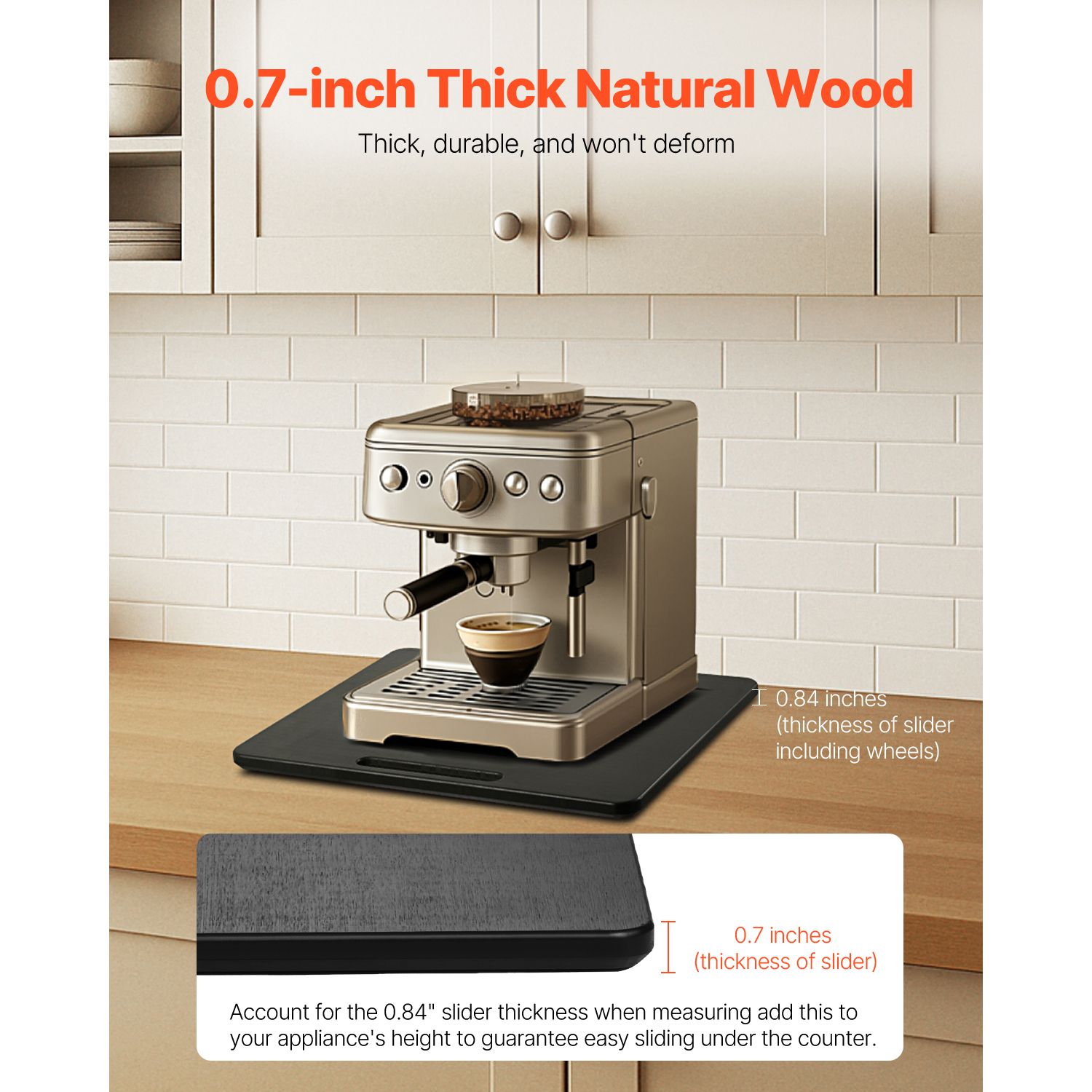 Kitchen Appliance Slider Mat — Easy-Glide Caddy for Countertop Moving - variant view 10